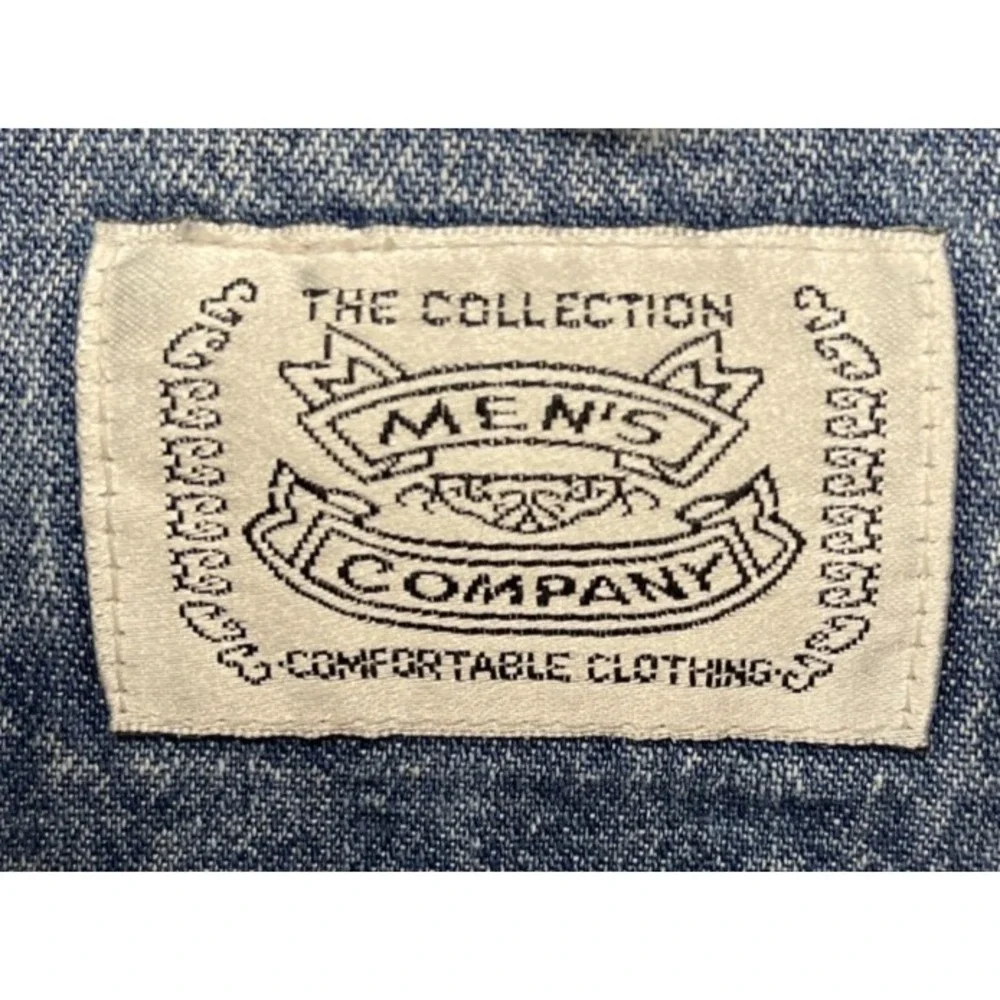 VTG Men's Company Men's Two Toned Denim Shirt XL Blue/Gray‎ Long Sleeve Cotton